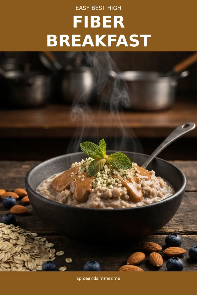 Tasty Best High Fiber Breakfast Recipes Flavorful Oatmeal Bowls served on a plate