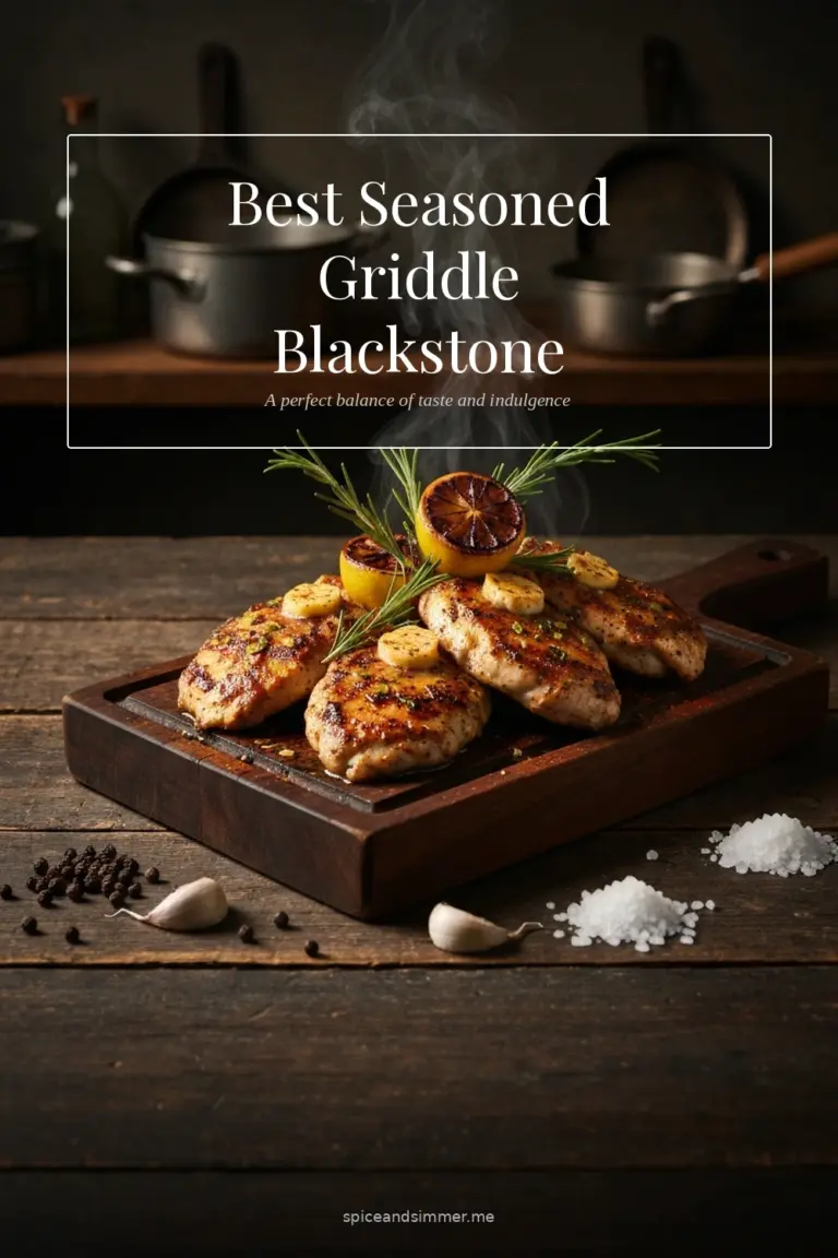 Tasty Best Seasoned Griddle Blackstone Grill Recipes Chicken Breasts served on a plate