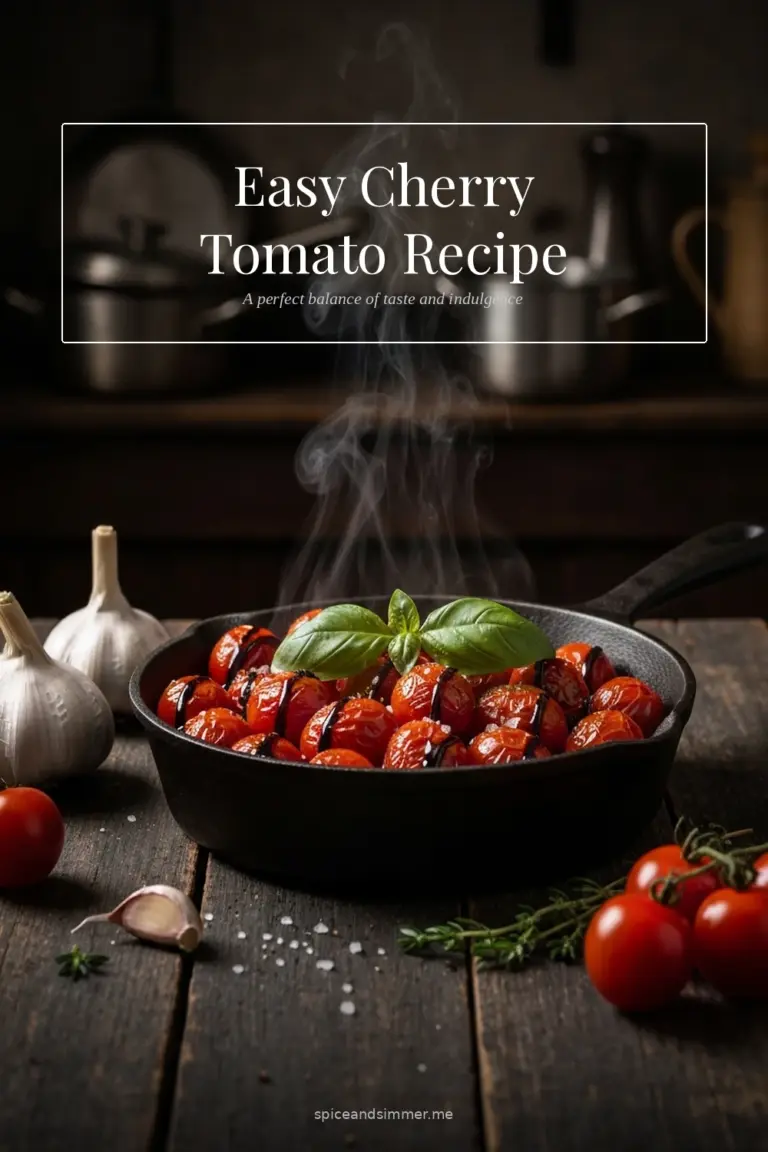 Fresh and juicy Cherry Tomato Recipe served on a plate with basil