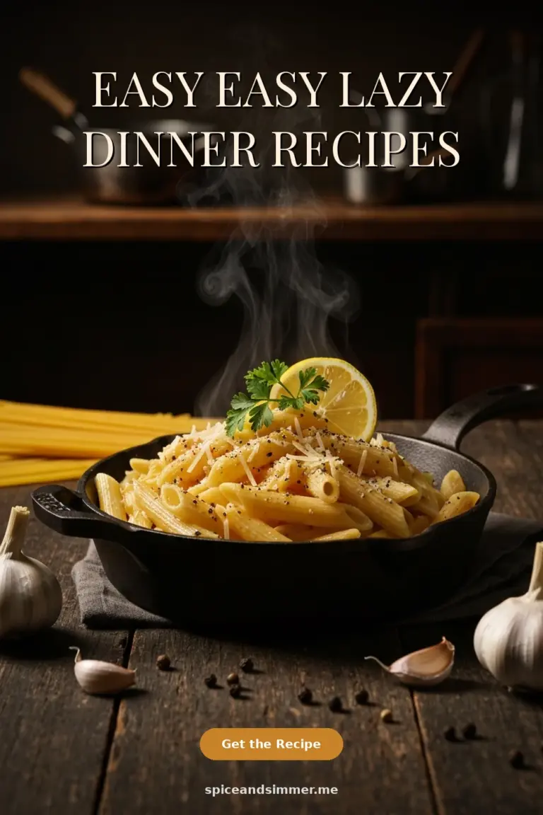 Creamy Easy Lazy Dinner Recipes served on a plate