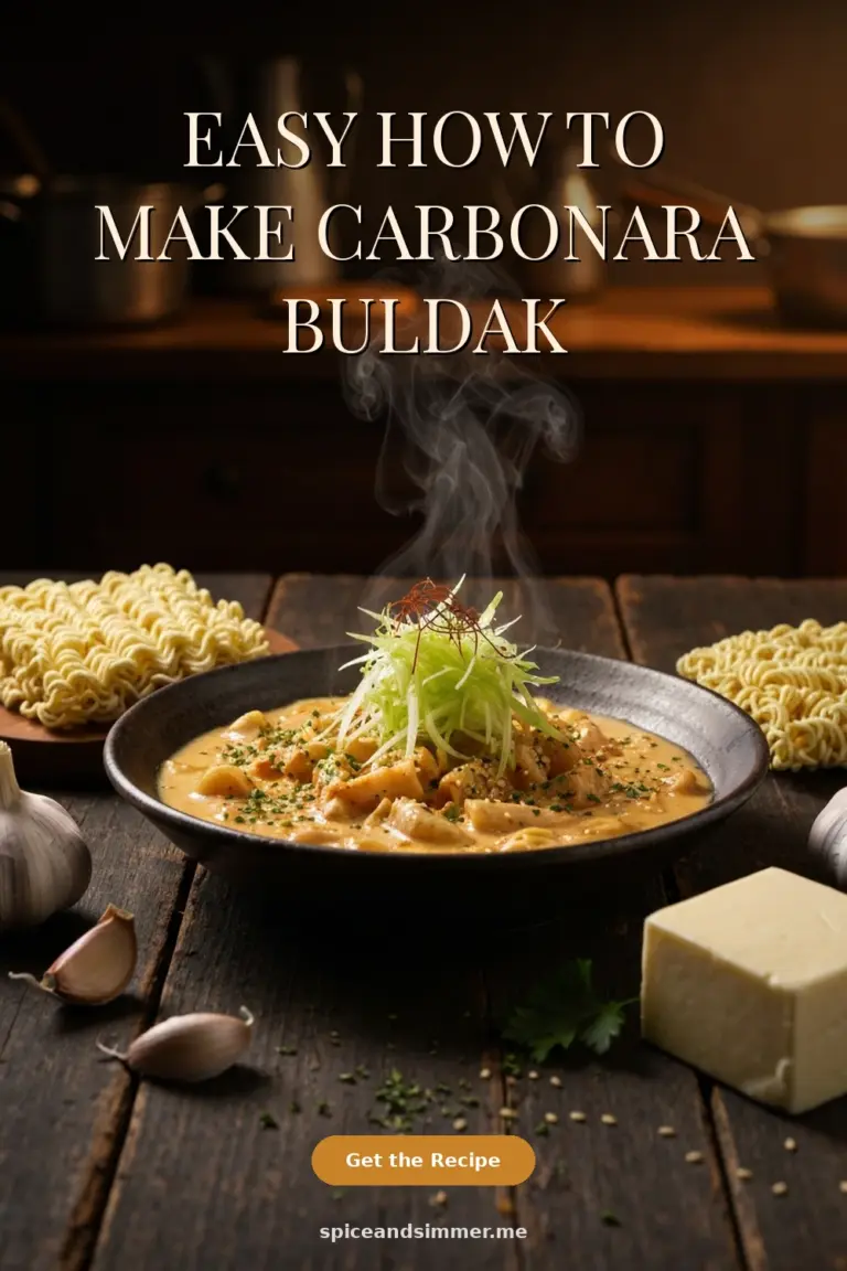 Creamy/Fresh/Tasty How To Make Carbonara Buldak Ramen At Home Creamy served on a plate