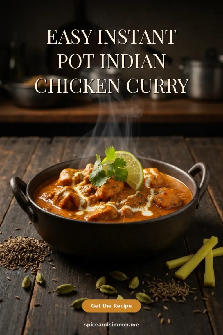 Tasty Instant Pot Indian Chicken Curry served on a plate