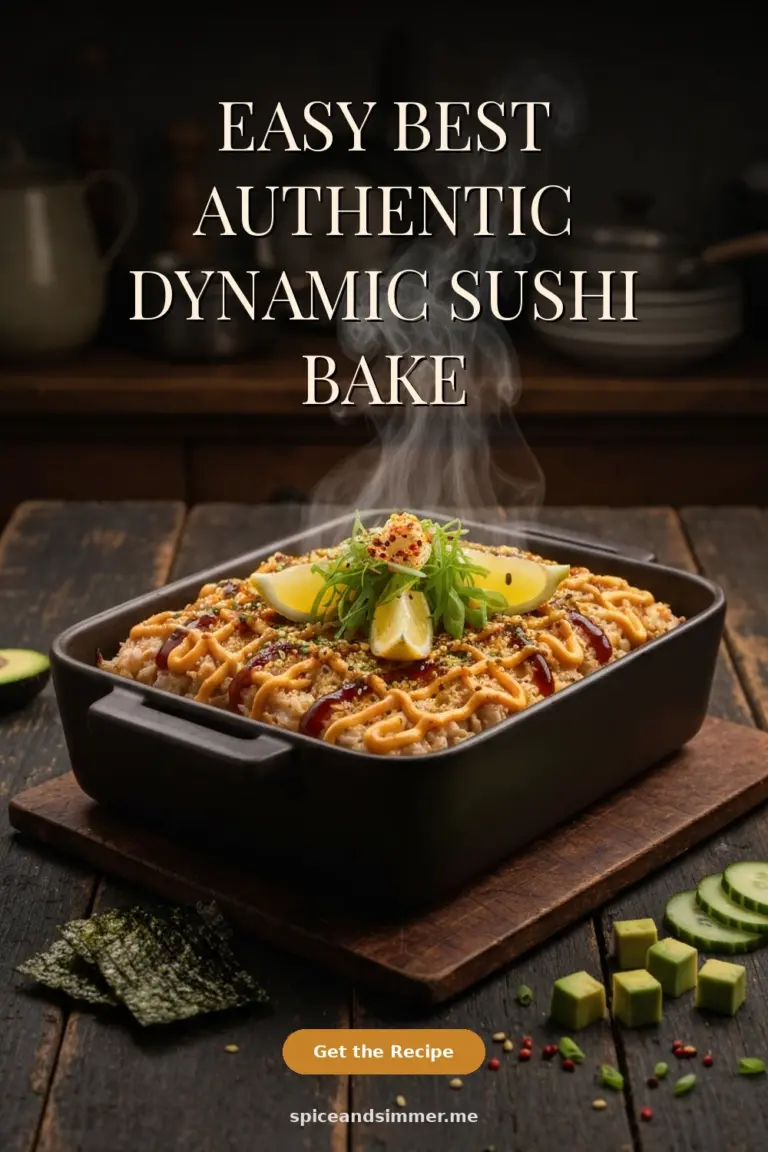 Creamy and tasty Best Authentic Dynamic Sushi Bake Recipe Crab Meat Seaweed served on a plate with roasted seaweed snacks.