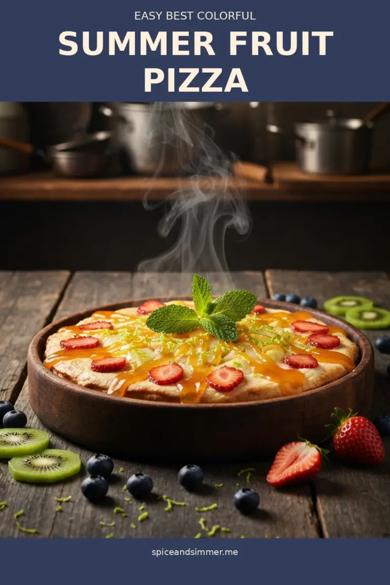 Creamy/Fresh/Tasty Best Colorful Summer Fruit Pizza Recipe Glaze Cream Cheese Frosting served on a plate