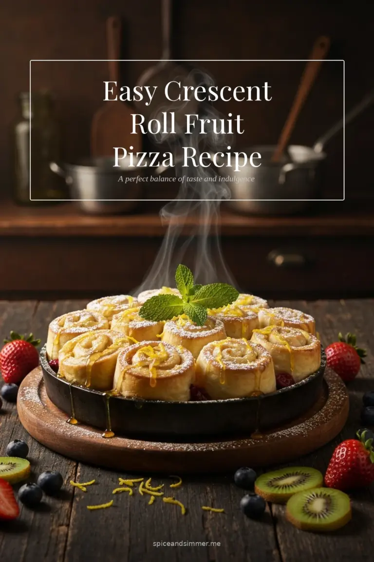 Tasty Easy Crescent Roll Fruit Pizza Recipe With Sugar Cookie Crust served on a plate