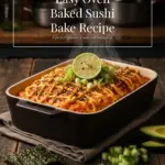 Creamy/Fresh/Tasty Easy Oven Baked Sushi Bake Recipe Salmon Spicy Mayo served on a plate