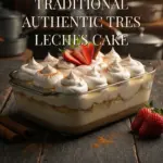 Creamy/Fresh/Tasty Traditional Authentic Tres Leches Cake Recipe Moist Sponge served on a plate